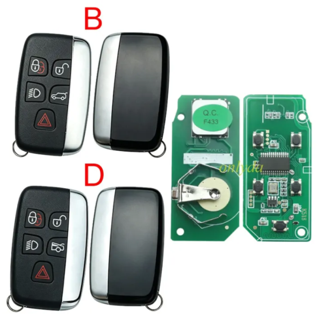 For Lonsdor Smart Key for 2015 to 2018 Jagur Land Rover 315MHZ/433MHZ works with K58ISE/K518S