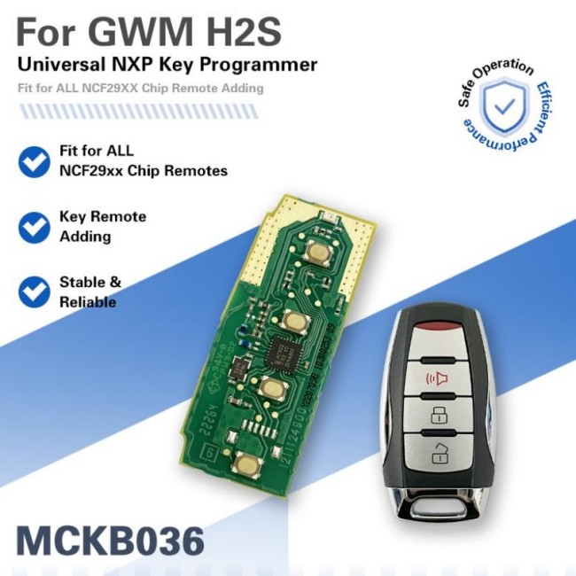 For GWM NXP Killer MCKB Solder Free Adapter   work with NXP Killer programmer, please choose the model