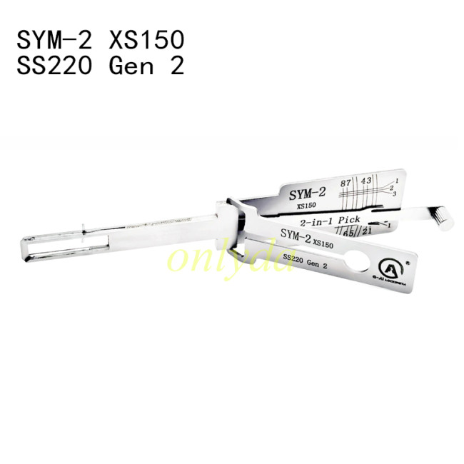 SS220 SYM-2 XS150  Gen 2 2-in-1 lockpick and decoder forLuxgen for Sanyang Motor