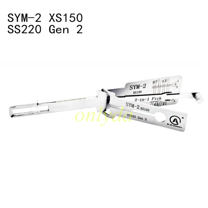 SS220 SYM-2 XS150  Gen 2 2-in-1 lockpick and decoder forLuxgen for Sanyang Motor