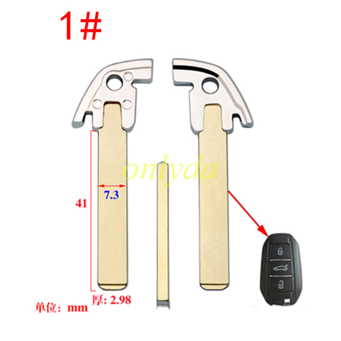 For Peugeot emergency blade, pls choose blade