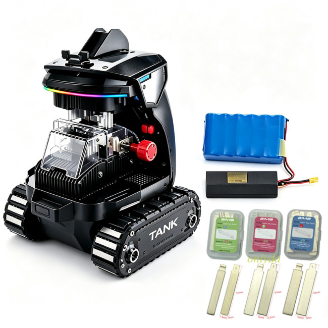 2M2 TANK 3 Pro TANK II Pro CNC Key Cutting Machine Add House Keys Mul-T-lock, Dimple, Multi-point Keys with Battery with T+S+L model key blades
