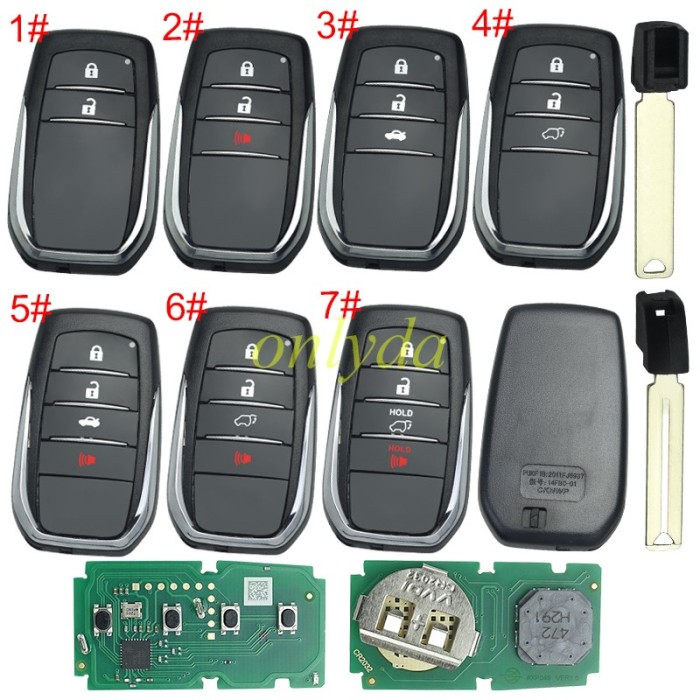 Xhorse XSTO01EN TOY.T for Toyota XM38 Smart Key with Key Shell Support 4D 8A 4A chip for Toyota Lexus pls choose key case style