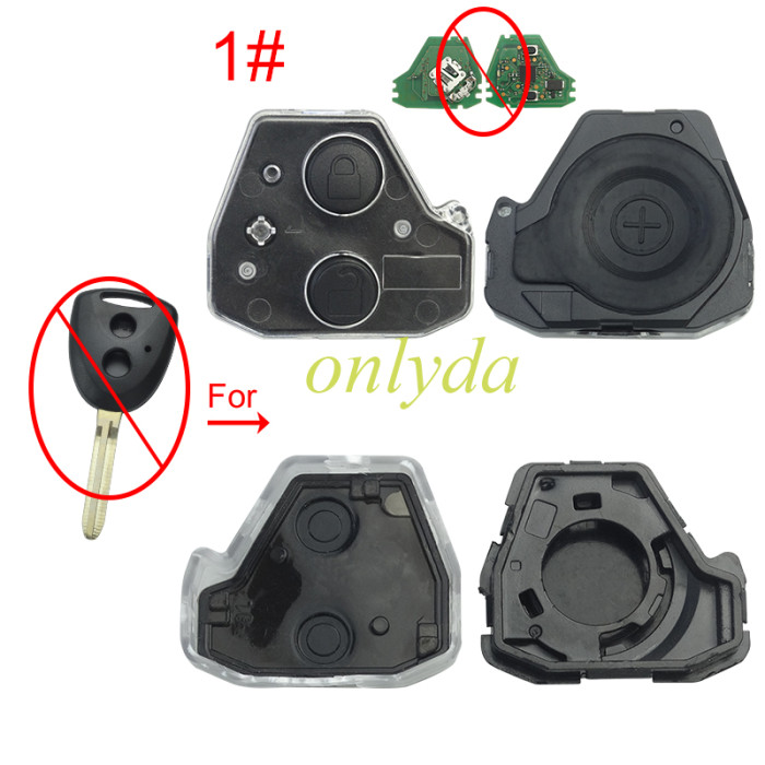 For Toyota 2 button remote inner part shell, pls choose button