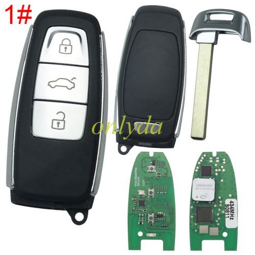 (OEM Solution) KEYDIY MLB08 MLB For Audi Style 3 Buttons Universal Smart Remote – 315mhz/434 Mhz Works with Keydiy KD-MP, VVDI MLB Tool etc, pls choose frequency and button