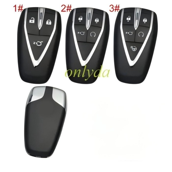 Changan EADO PLUS UNIK-K CS75 Smart Key,2021+ 4 Buttons 3608030-MK02-AA 433MHz-4AChip-FSK OEM remote key chip：HITAG 128-bits AESID4ANCF29A1M