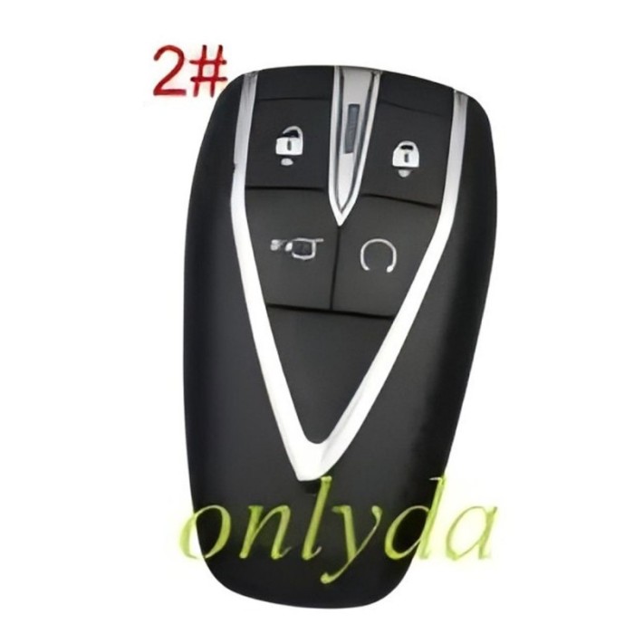 Changan EADO PLUS UNIK-K CS75 Smart Key,2021+ 4 Buttons 3608030-MK02-AA 433MHz-4AChip-FSK OEM remote key chip：HITAG 128-bits AESID4ANCF29A1M