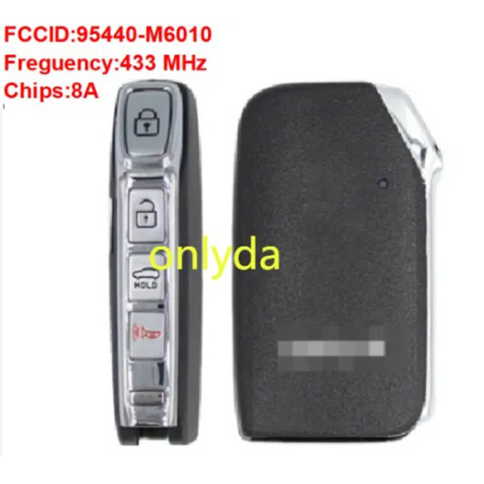 2019-2021 Kia Forte Smart Key, 4 Buttons 433MHz 95440-M6010 /95440-M6011/ 8A  Hyundai kia H chip