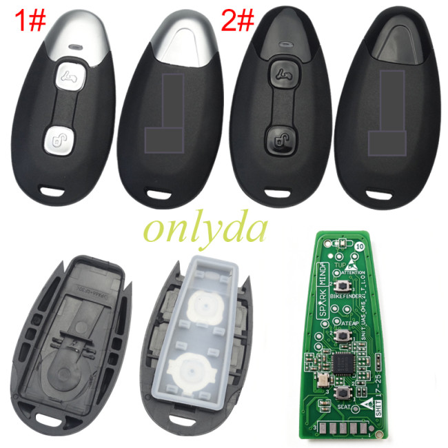 For Vespa GTS 300 / GTV 2024+ 433MHz Remote Key, KYDZ NCF29XX/5C/5D Adapter Required, pls choose button（if you program it with kydz device, you need to buy the kydz adapter KYDZ-SB20A together)）