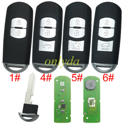 Xhorse smart remote key  for Mazda model PN: XZMZD6EN, pls choose the button type