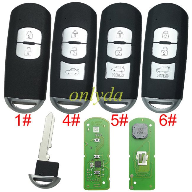 Xhorse smart remote key  for Mazda model PN: XZMZD6EN, pls choose the button type