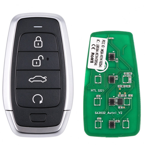 5pcs/lot Free shipping from HK AUTEL MAXIIM IKEY Standard Style IKEYAT004EL 4 Buttons Independent Smart Key (Trunk/ Remote Start)