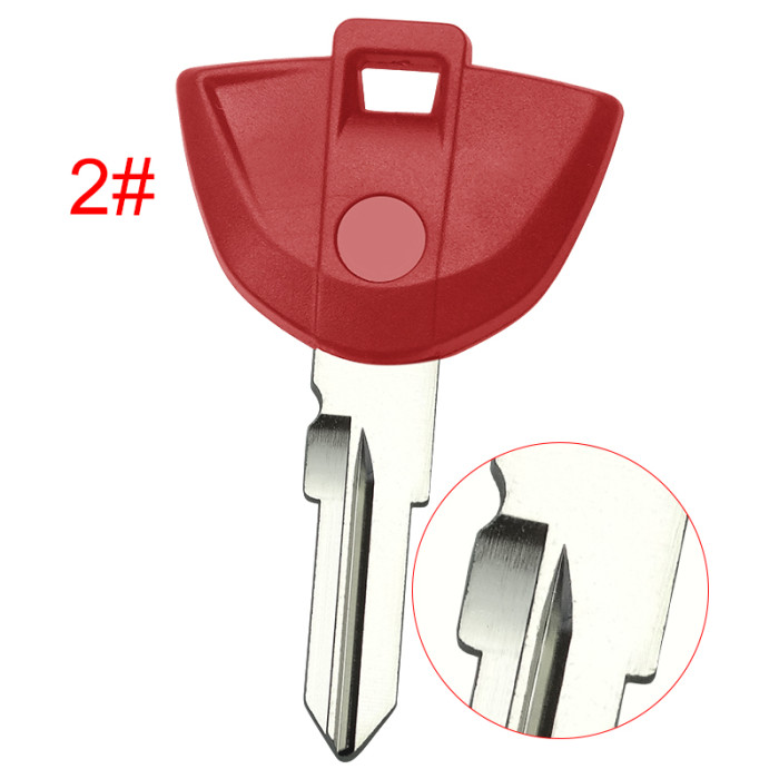 For BMW  Motrocycle key blank with badge with right blade ，pls choose color