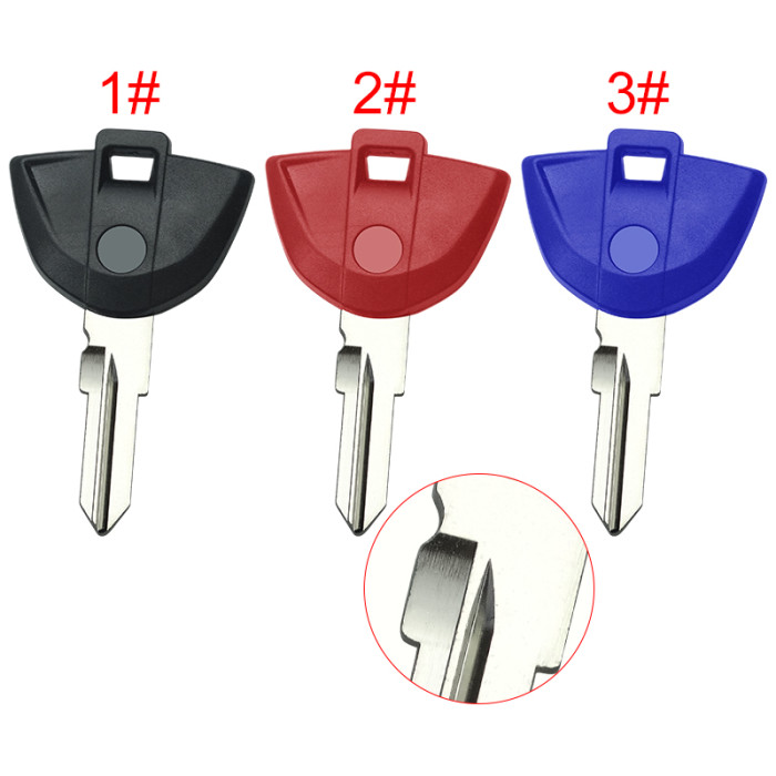 For BMW  Motrocycle key blank with badge with right blade ，pls choose color