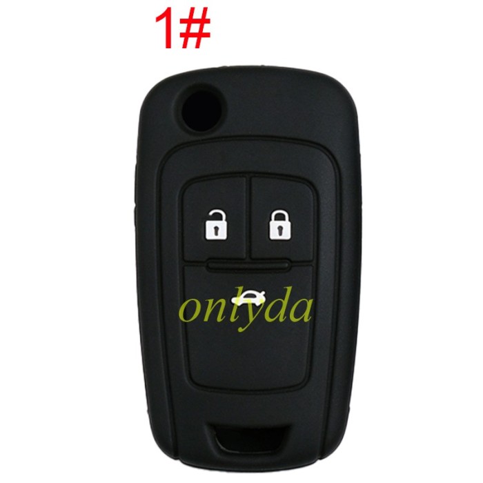 Chevrolet 2+1 button silicon case (Black,Blue ,Red. Please choose the color)