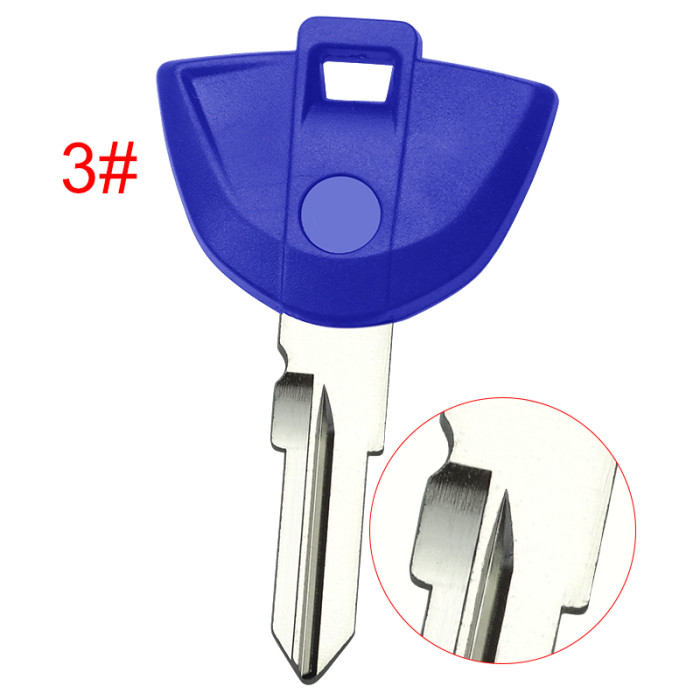 For BMW  Motrocycle key blank with badge with right blade ，pls choose color