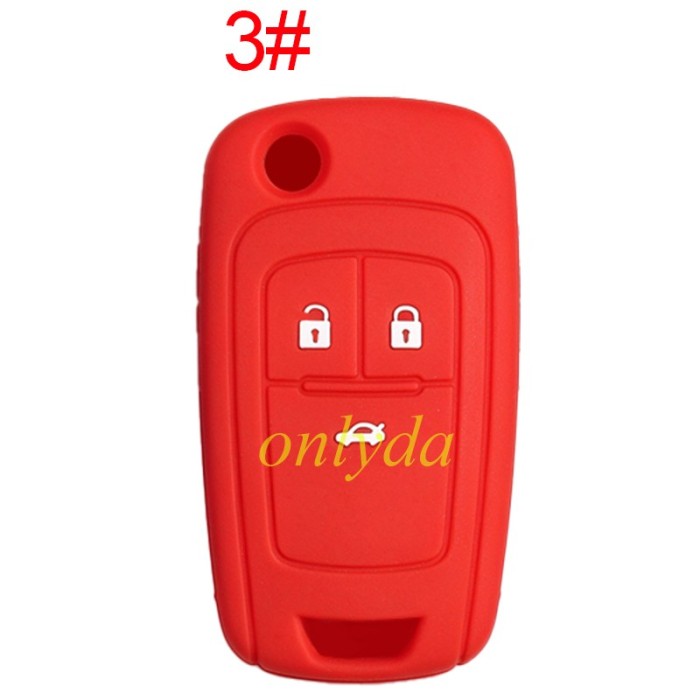 Chevrolet 2+1 button silicon case (Black,Blue ,Red. Please choose the color)