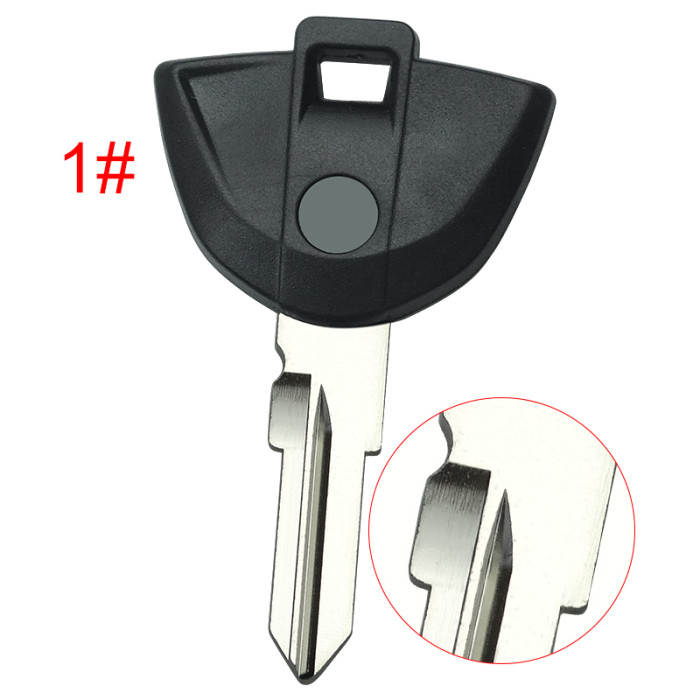 For BMW  Motrocycle key blank with badge with right blade ，pls choose color