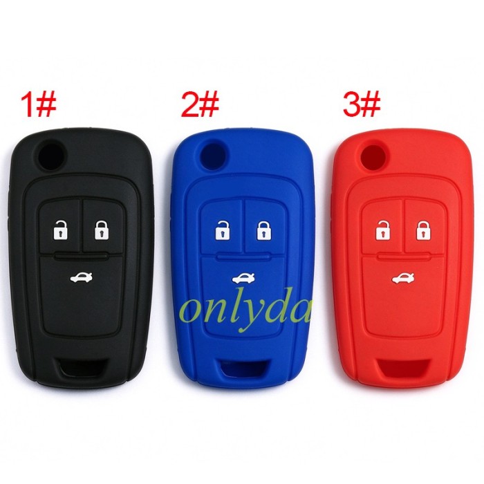Chevrolet 2+1 button silicon case (Black,Blue ,Red. Please choose the color)