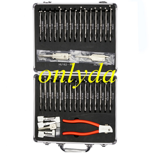 For 32pcs/set Original Lishi  2 in 1 decoder and lockpick tool  with 1 Cutter for Car Lock