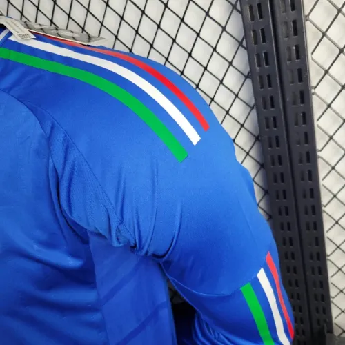 Italy 2024 Euro Home Player Version Long Sleeve Jersey