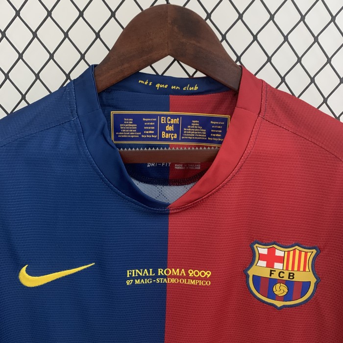 Barcelona Home Long Sleeve Retro Jersey 2008/09
