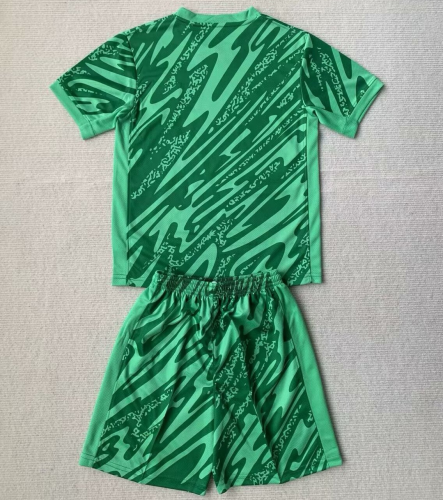 England Euro 2024 Green Goalkeeper Kids Suit