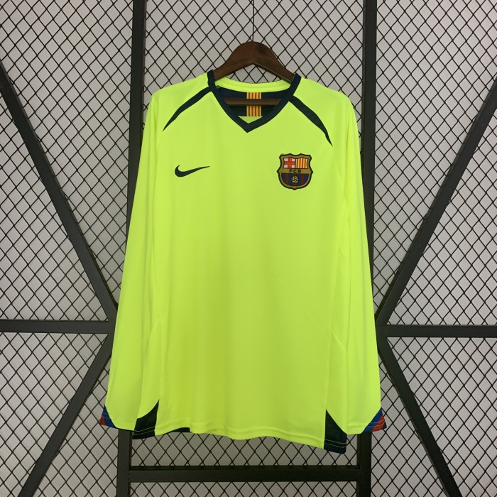 Barcelona Away Long Sleeve Retro Jersey 2005/06