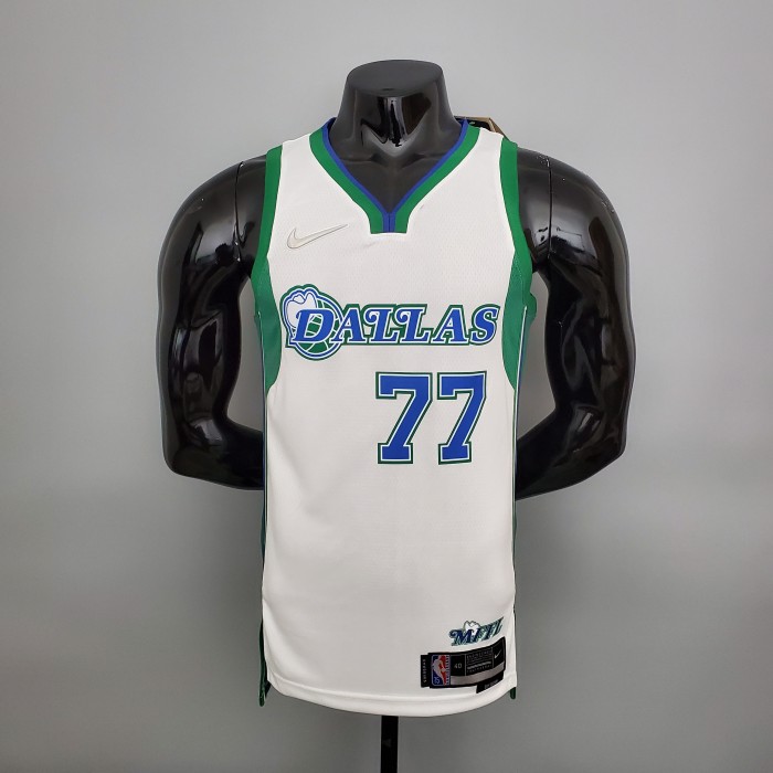 Luka Doncic Dallas Mavericks 2022 City Edition Swingman Jersey White and Green
