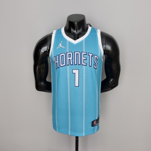 LaMelo Ball Charlotte Hornets 75th Anniversary Swingman Jersey Blue