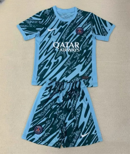 Paris Saint Germain Goalkeeper Kids Suit 24-25 Blue