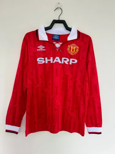 Manchester United Home Long Sleeve Retro Jersey 1992/94