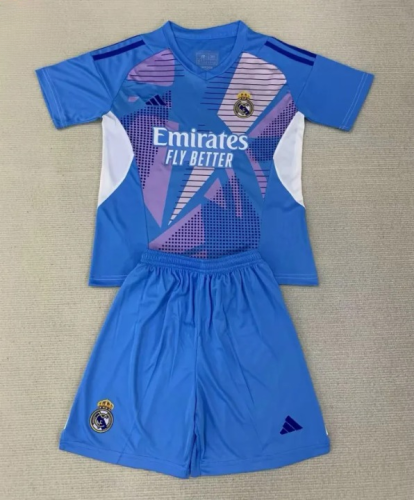 Real Madrid Goalkeeper Kids Suit 24/25 Blue