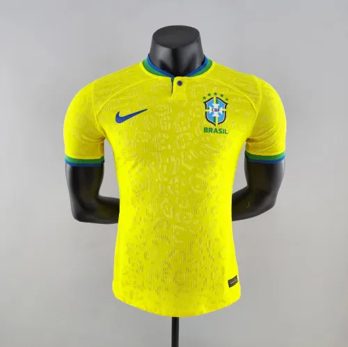 Brazil Home Player Version Man Jersey 2022