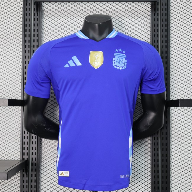 Argentina 2024 Copa America Away Player Version Man Jersey
