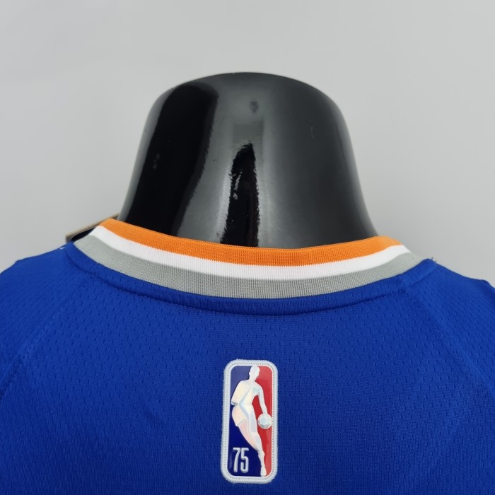 Derrick Rose New York Knicks 75th Anniversary Swingman Jersey Blue