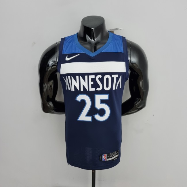 Derrick Rose Minnesota Timberwolves 75th Anniversary 2022 Swingman Jersey Royal Blue