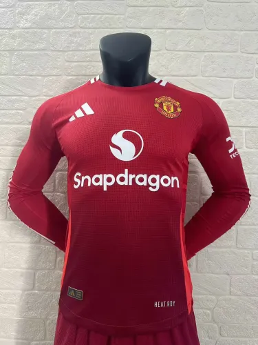 Manchester United Home Player Long Sleeve Jersey 24/25