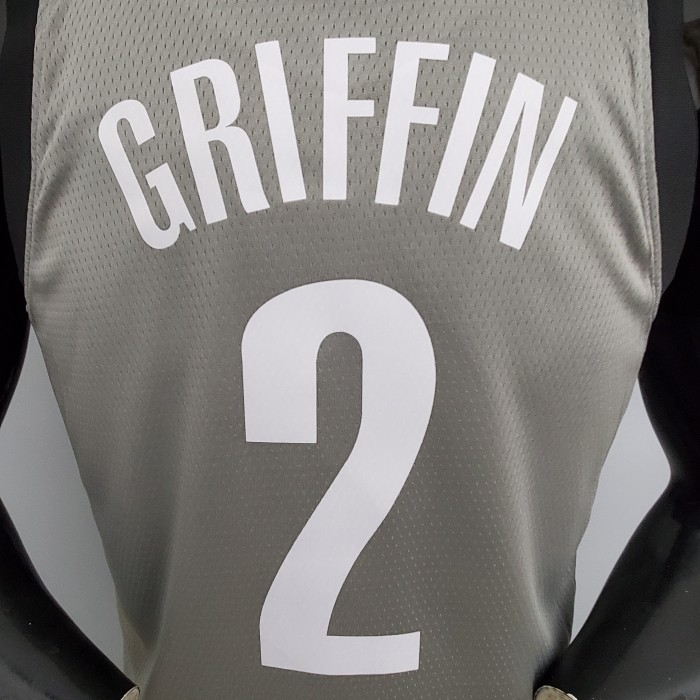 Blake Griffin Brooklyn Nets Flying Man Swingman Jersey Gray
