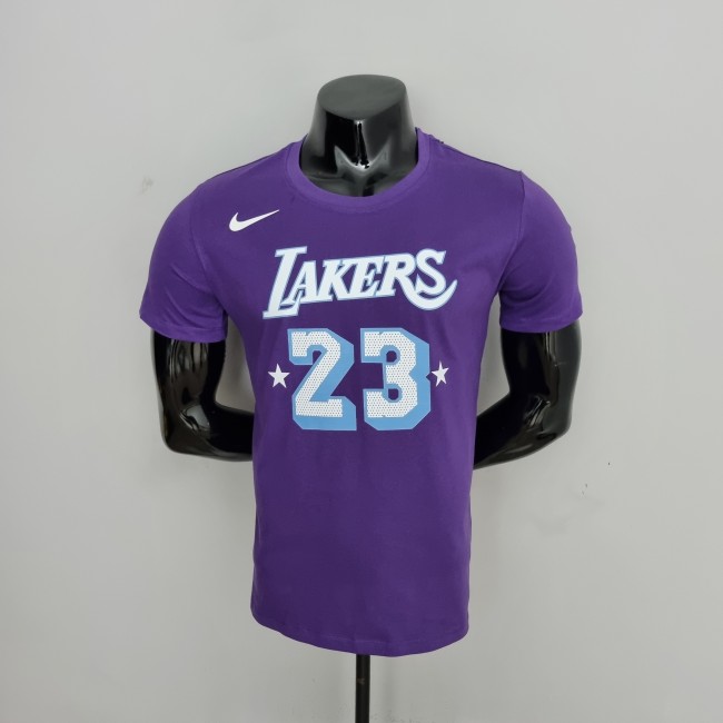LeBron James Los Angeles Lakers Casual T-shirt Purple