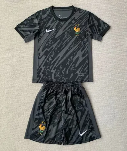 France Euro 2024 Gray Goalkeeper Kids Suit