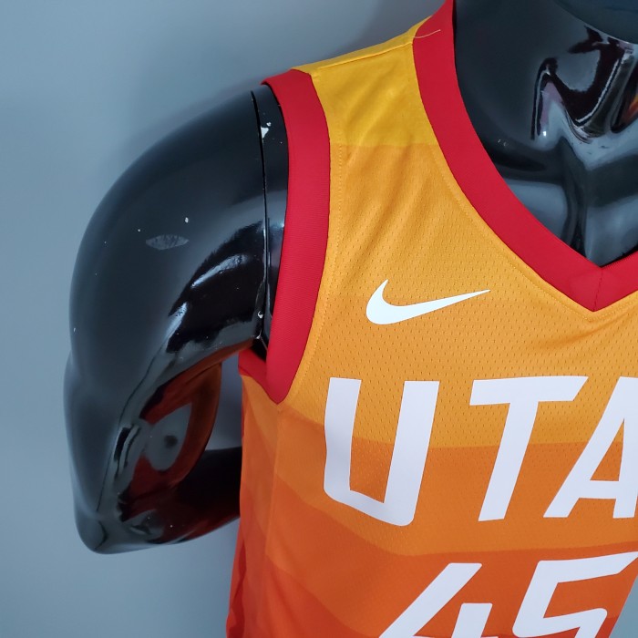 Donovan Mitchell Utah Jazz Rainbow Gradient Orange Swingman Jersey