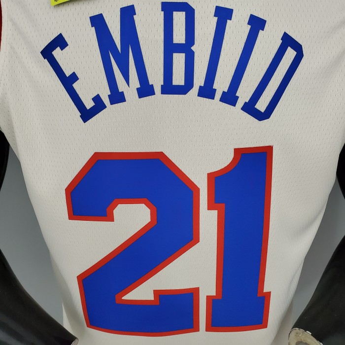 Joel Embiid Philadelphia 76ers Bonus Edition Swingman Jersey Beige