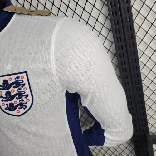 England Euro 2024 Home Player Version Long Sleeve Jersey
