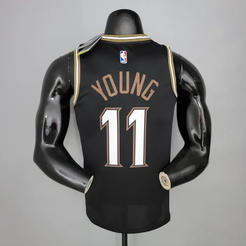 Trae Young Atlanta Hawks City Edition Swingman Jersey Black