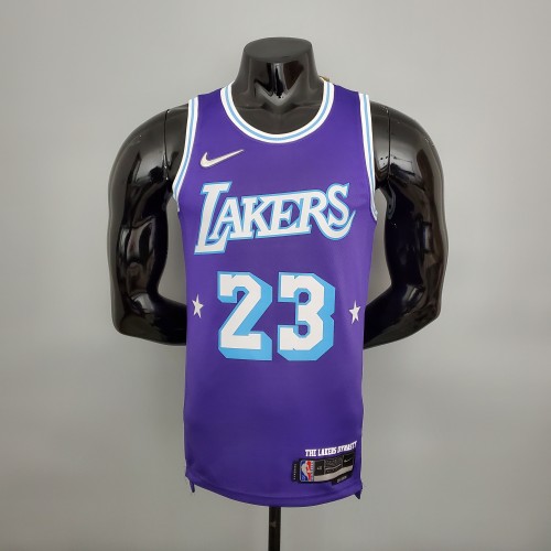 LeBron James Los Angeles Lakers 2021/22 City Edition Swingman Jersey Purple