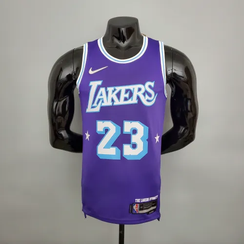 LeBron James Los Angeles Lakers 2021/22 City Edition Swingman Jersey Purple