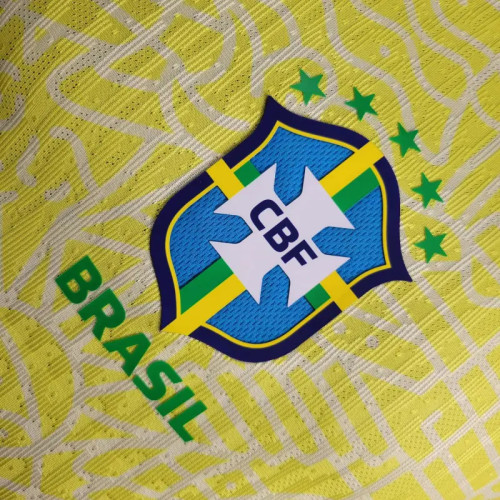 Brazil 2024 Copa America Home Player Version Long Sleeve Jersey