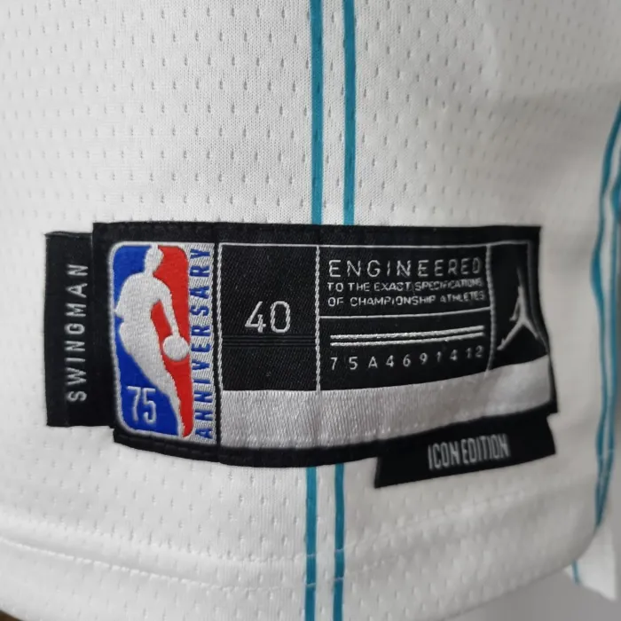 LaMelo Ball Charlotte Hornets 75th Anniversary Swingman Jersey White