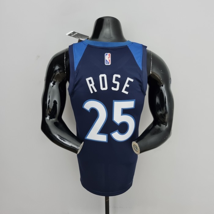 Derrick Rose Minnesota Timberwolves 75th Anniversary 2022 Swingman Jersey Royal Blue
